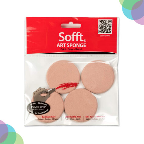 Art & Craft Material Suppliers Panpastel Sofft 4 Round Sponges Pack 61042