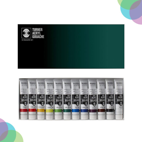 Turner Acrylic Gouache Colour Set Of 12 X 20ml Turner Acrylic Gouache Colour Set Of 12 X 20ml