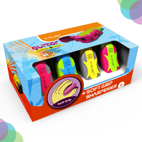 YPLUS Guitar Sharpner + Earser Neon Colour YPLUS Guitar Sharpner Earser Neon Colour