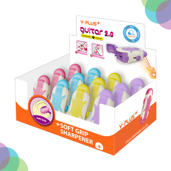 YPLUS Guitar Sharpner + Earser Pastel Colour YPLUS Guitar Sharpner Earser Pastel Colour