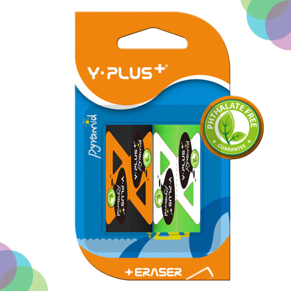 YPLUS Pyramid Eraser Pack of 2 YPLUS Pyramid Eraser Pack of 2