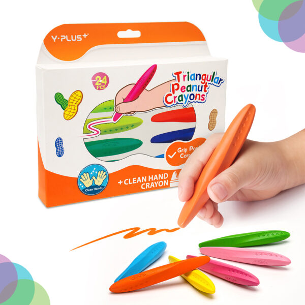 YPLUS Triangular Peanut Crayons Sets YPLUS Triangular Peanut Crayons Sets