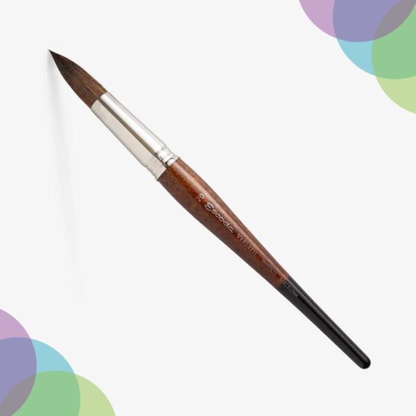 Escoda Round Pointed Synthetic Brown Dark Brushes Series 1540