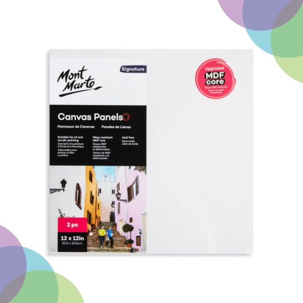 Mont Marte Canvas Boards Pack 2 25.4x30.5cm