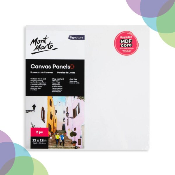 Mont Marte Canvas Boards Pack 2 30.5x30.5cm