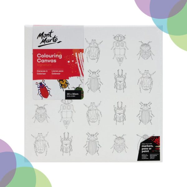 Mont Marte Colouring Canvas  Garden 30x30cm