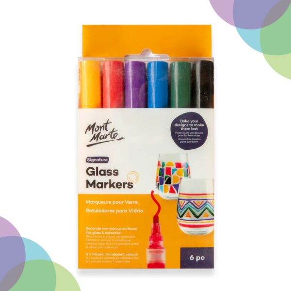 Mont Marte Glass Markers 6pc