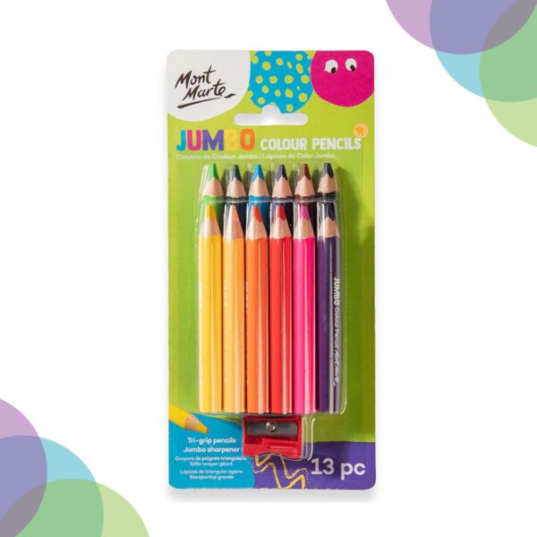 Mont Marte Jumbo Colour Pencils 13pc