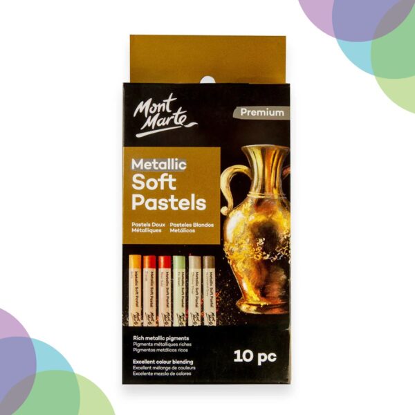 Mont Marte Metallic Soft Pastels 10pc