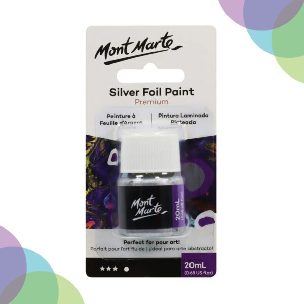 Mont Marte Silver Foil Paint 20ml