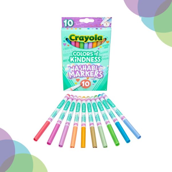 Crayola Colors of Kindness Washable Markers Fine set of 10