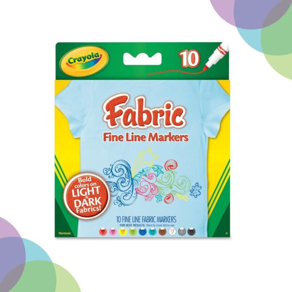 Crayola Fabric Markers Fine set of 10