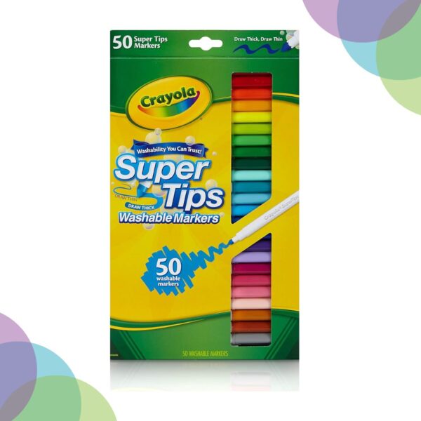 Crayola Super Tips Washable Markers Set of 50